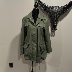 Green H&M utility jacket